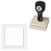 Eenvoudig gepersonaliseerd vierkant ontwerp rubberstempel (Gestempeld)