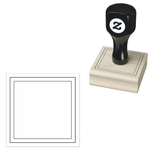Eenvoudig gepersonaliseerd vierkant ontwerp rubberstempel (Gestempeld)
