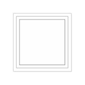 Eenvoudig gepersonaliseerd vierkant ontwerp rubberstempel (Afrduk)