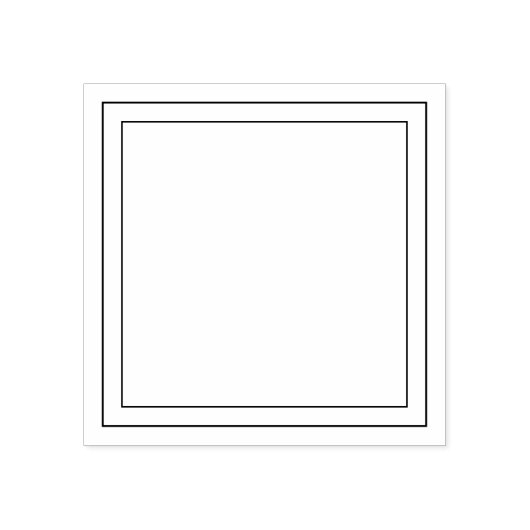 Eenvoudig gepersonaliseerd vierkant ontwerp rubberstempel (Afrduk)