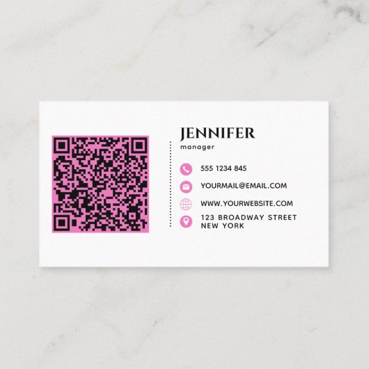 Eenvoudig gepersonaliseerd visitekaartje (Achterkant)