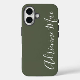 Eenvoudig gepersonaliseerde Camo Green Case-Mate iPhone 16 Hoesje