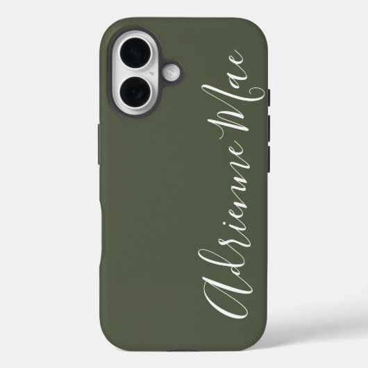 Eenvoudig gepersonaliseerde Camo Green Case-Mate iPhone Case (Achterkant)