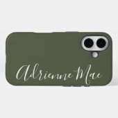 Eenvoudig gepersonaliseerde Camo Green Case-Mate iPhone Case (Achterkant (horizontaal))