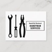 Eenvoudig gereedschap Handyman Services Visitekaar Visitekaartje (Voorkant)