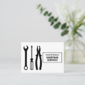 Eenvoudig gereedschap Handyman Services Visitekaar Visitekaartje (Staand voorkant)
