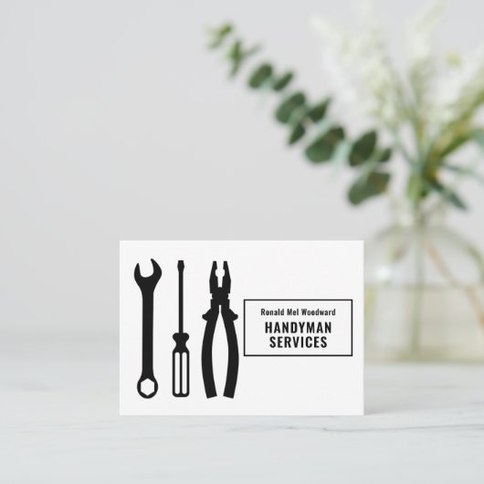 Eenvoudig gereedschap Handyman Services Visitekaar Visitekaartje