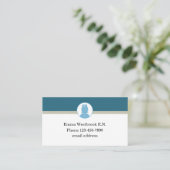 Eenvoudig geregistreerd verpleegcontact visitekaartje (Staand voorkant)