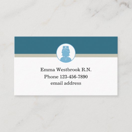 Eenvoudig geregistreerd verpleegcontact visitekaartje (Voorkant)