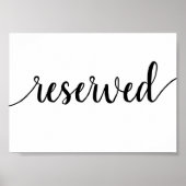 Eenvoudig Gereserveerd | Zwart script elke gebeurt Poster (Voorkant)