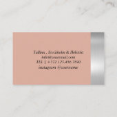 Eenvoudig geroosterde perzik metallic visitekaartje (Achterkant)