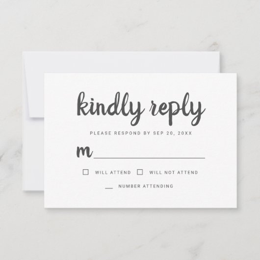 Eenvoudig geschreven herinneringen antwoord (Voorkant)