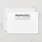 Eenvoudig geschreven herinneringen antwoord (Achterkant)