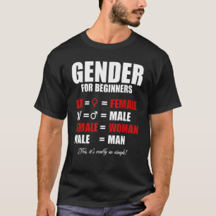 Eenvoudig geslacht voor beginners XX Vrouw vrouw X T-shirt