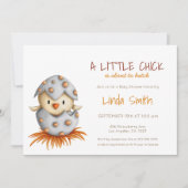 Eenvoudig Geslachtsneutraal Baby Vogelbroedsel Boe Kaart (Voorkant)