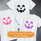 Eenvoudig gesneden pompoen gezicht silhouet Hallow T-shirt
