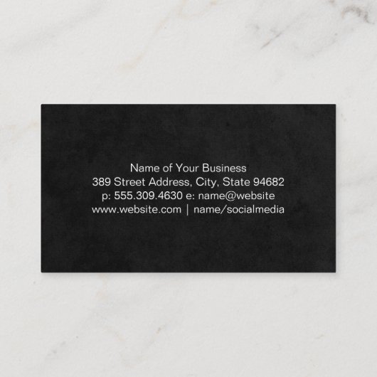 Eenvoudig gespeculeerd visitekaartje (Achterkant)