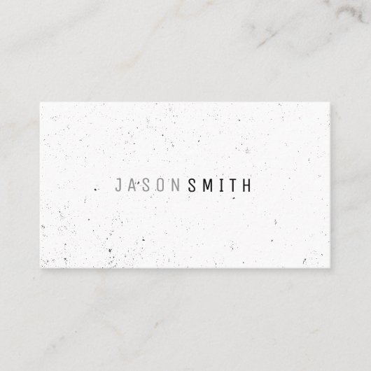 Eenvoudig gespikkeld (zwart / wit) visitekaartje (Voorkant)