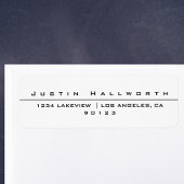 Eenvoudig gestileerd wit en zwart etiket