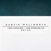 Eenvoudig gestileerd wit en zwart etiket