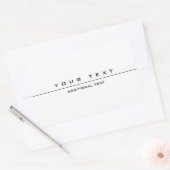Eenvoudig gestileerd zwart-wit rechthoekige sticker (Envelop)