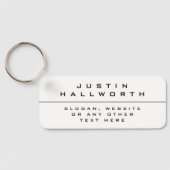 Eenvoudig gestileerd zwart-wit sleutelhanger (Achterkant)