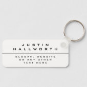 Eenvoudig gestileerd zwart-wit sleutelhanger (Voorkant)