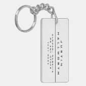 Eenvoudig gestileerd zwart-wit sleutelhanger (Voorkant Links)