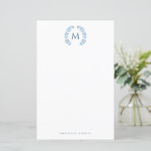 Eenvoudig gestileerde monogram briefpapier (Staand voorkant)