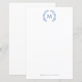 Eenvoudig gestileerde monogram briefpapier (Voorkant / Achterkant)