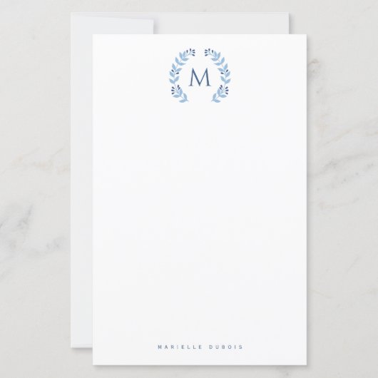 Eenvoudig gestileerde monogram briefpapier (Voorkant)