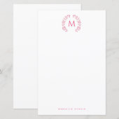 Eenvoudig gestileerde monogram briefpapier (Voorkant / Achterkant)