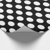 Eenvoudig gestippeld patroon zwart en wit grote st cadeaupapier (Hoek)