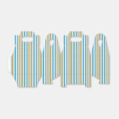 eenvoudig, gestreept patroon, met olijven en blauw bedankdoosjes (Uitgevouwen)