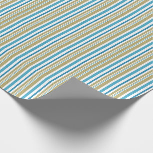 eenvoudig, gestreept patroon, met olijven en blauw cadeaupapier