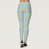 eenvoudig, gestreept patroon, met olijven en blauw leggings (Achterkant)