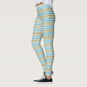 eenvoudig, gestreept patroon, met olijven en blauw leggings (Links)
