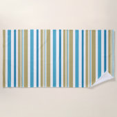 eenvoudig, gestreept patroon, met olijven en blauw strandlaken (Voorkant)