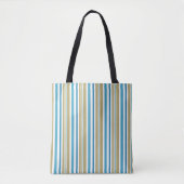 eenvoudig, gestreept patroon, met olijven en blauw tote bag (Voorkant)
