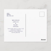 Eenvoudig gestroomlijnde marinemonogrambruiloft be briefkaart (Achterkant)