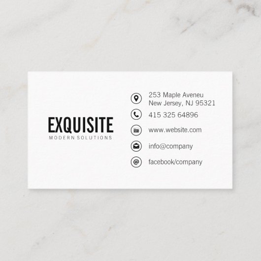 Eenvoudig gestroomlijnde textuur visitekaartje (Achterkant)