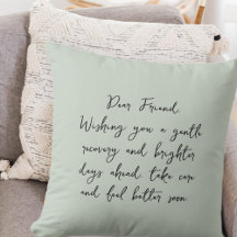 Eenvoudig Get Well Soon Script Bericht Pastel Groe