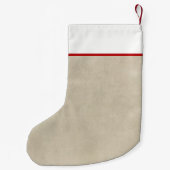 Eenvoudig getande, roodbruine stoppingen kleine kerstsok (Achterkant)