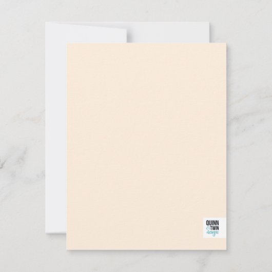 Eenvoudig getekend Floral Oranje Notitiekaartje (Achterkant)