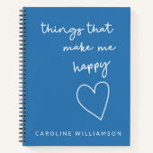 Eenvoudig geüpload Gratitude Quote Personalized Bl Notitieboek (Voorkant)