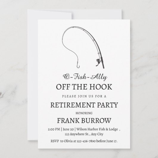 Eenvoudig Gevist thema Pensioenfeest Kaart (Voorkant)