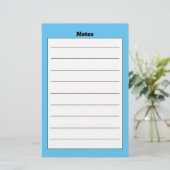 Eenvoudig gevoerd Blue Boarder Stationery Briefpapier (Staand voorkant)