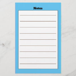 Eenvoudig gevoerd Blue Boarder Stationery Briefpapier