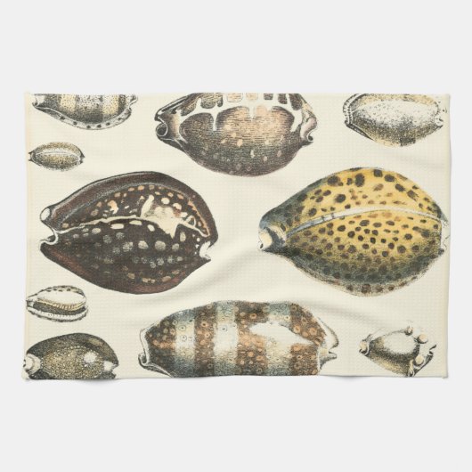 Eenvoudig gevormde zeeschelpen theedoek (Horizontaal)