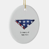 Eenvoudig gevouwen Amerikaanse veteranenontwerp Keramisch Ornament (Rechts)